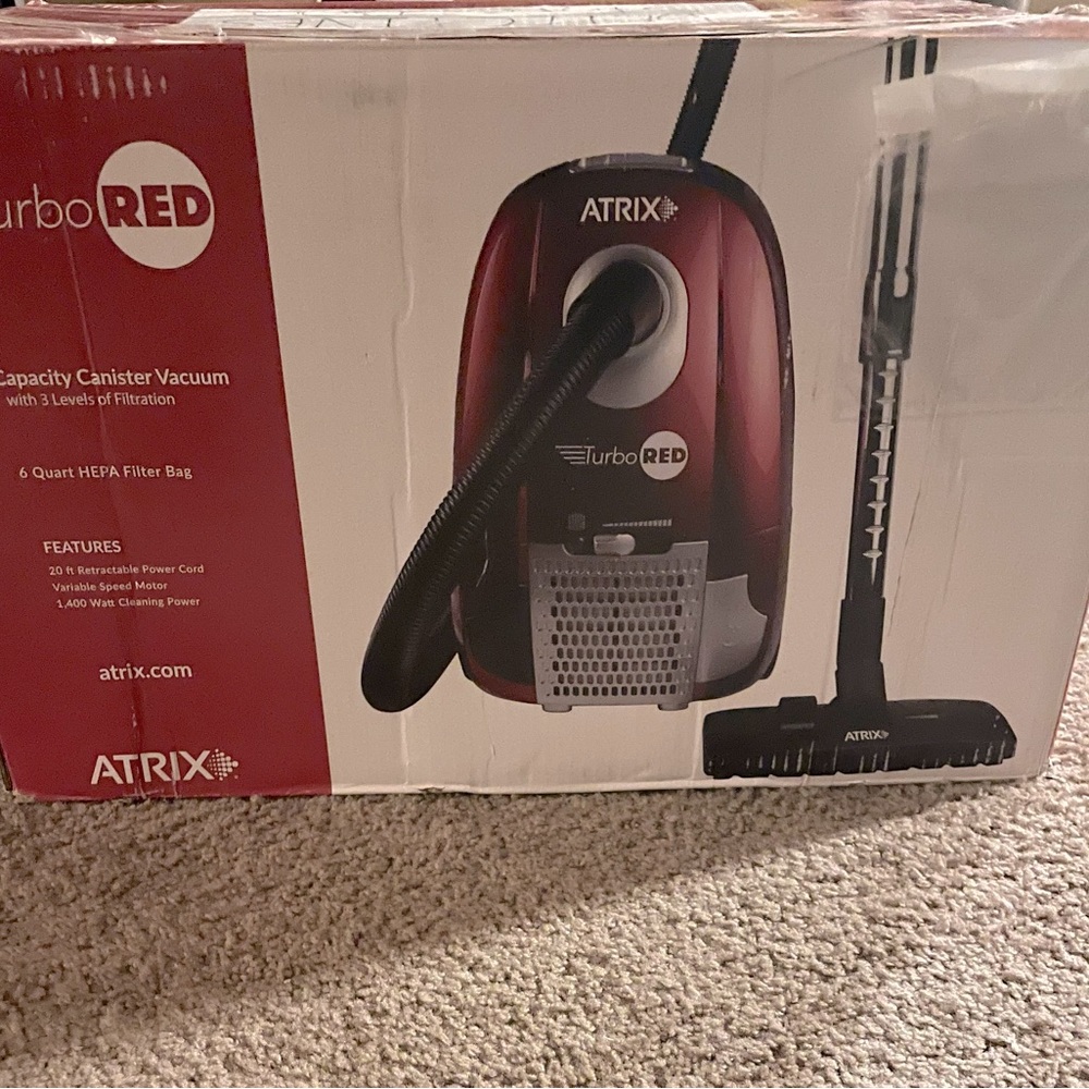 Atrix Turbo Red High capacity vacuum